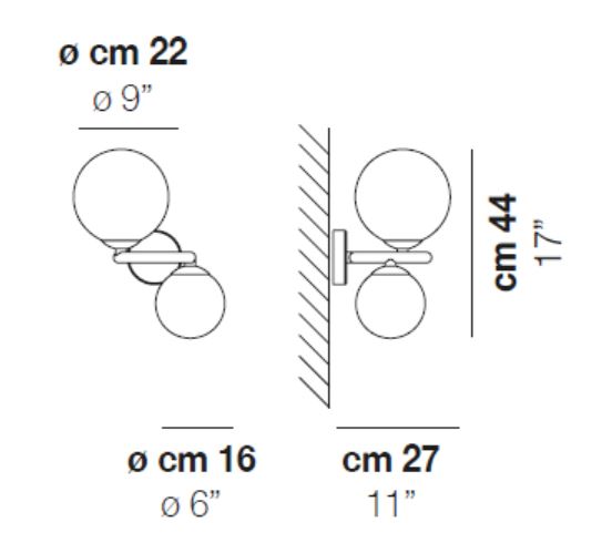 Vistosi Puppet Ring Wall Sconce