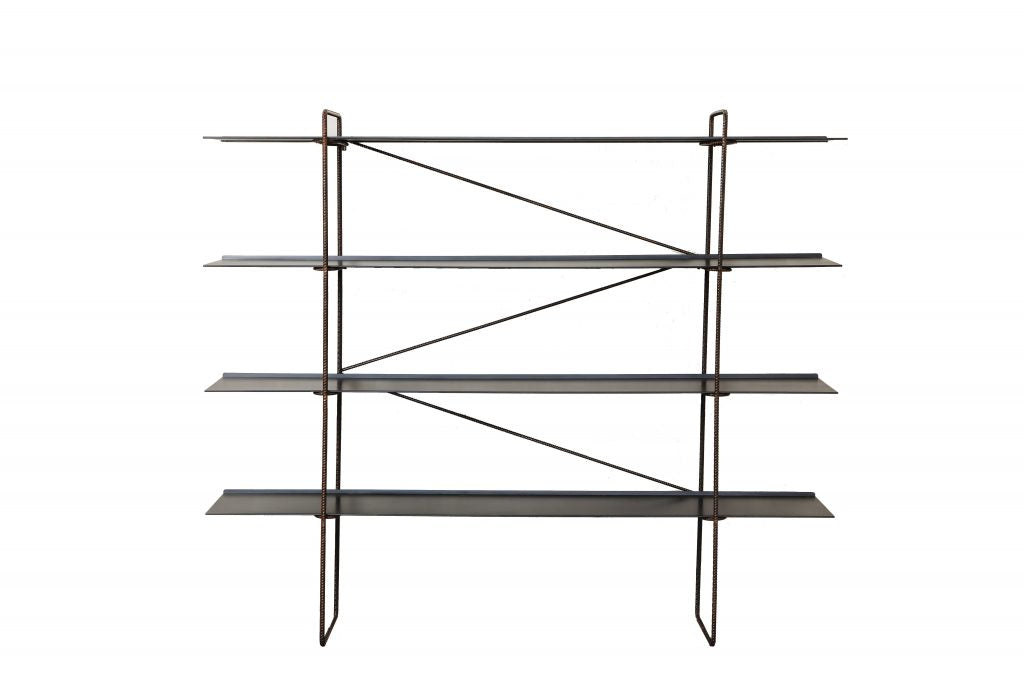 Zeus Tondella standing bookcase shelving metal black modern