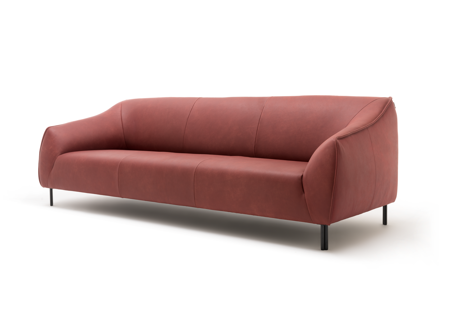 Freistil Rolf Benz 132 sofa red leather