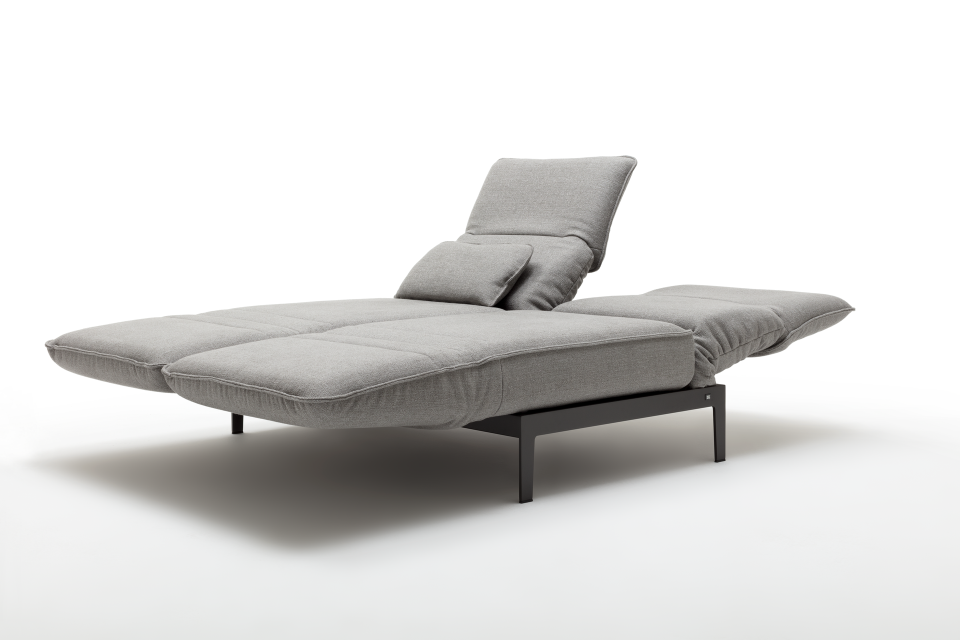Gray modern chaise lounge on a white background