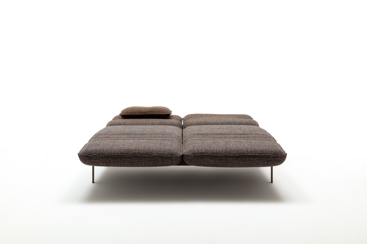 Rolf Benz Mera Sofa with fully reclining backs in grey brown fabric