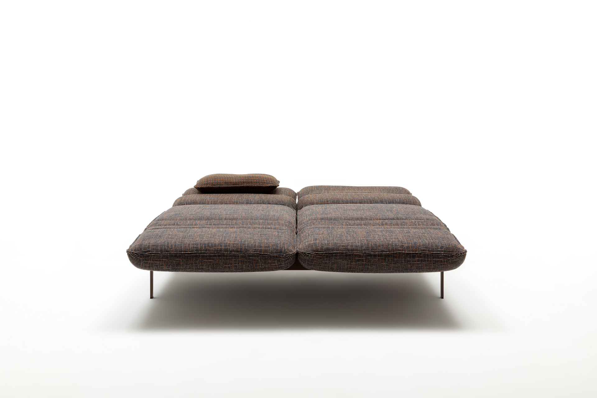 Rolf Benz Mera Sofa with fully reclining backs in grey brown fabric