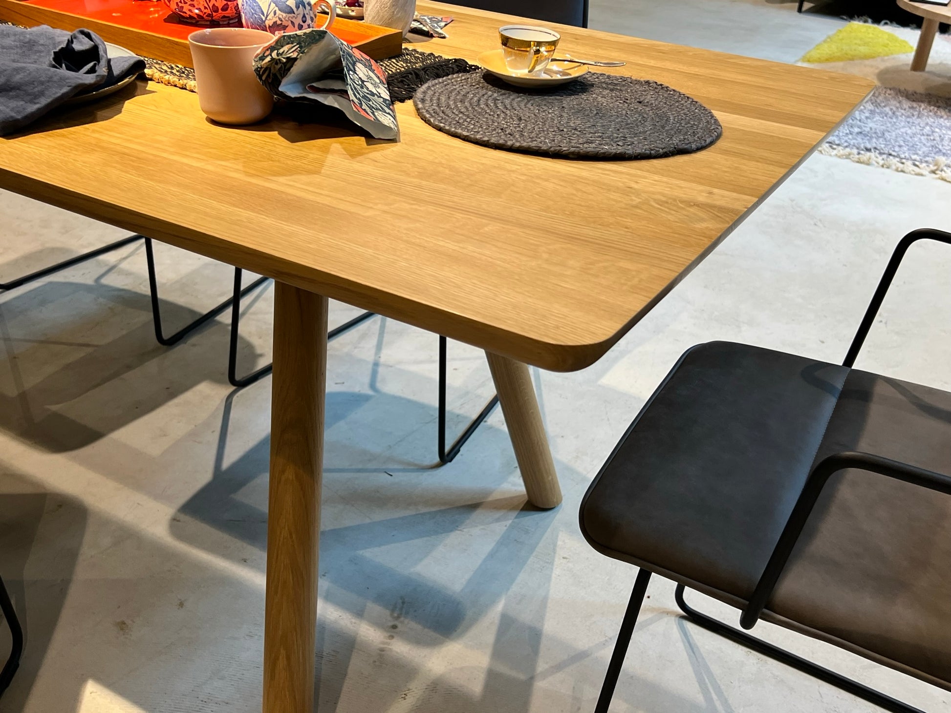 Freistil by Rolf Benz 120 Dining Table with Table Top and Legs in Solid Oak