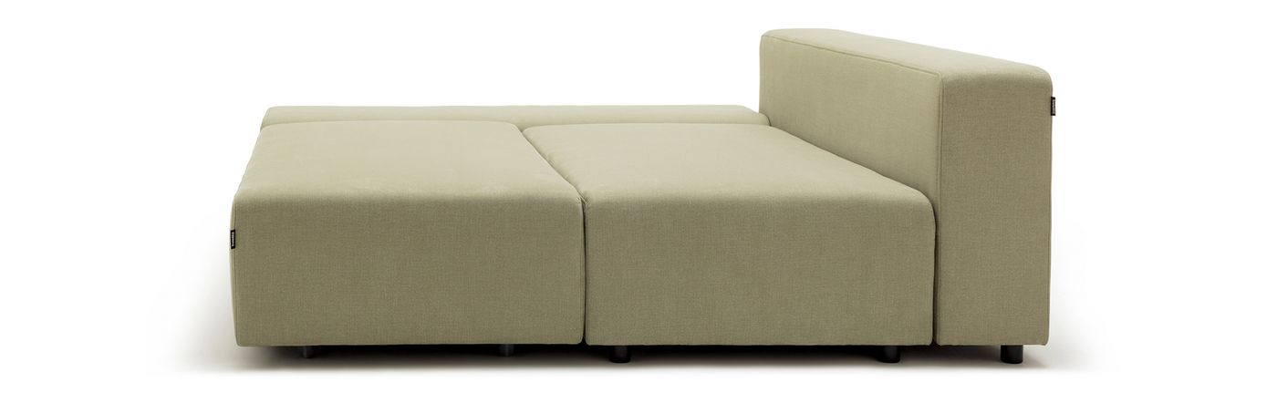 Freistil Rolf Benz 137 Sofa bed in reed green fabric