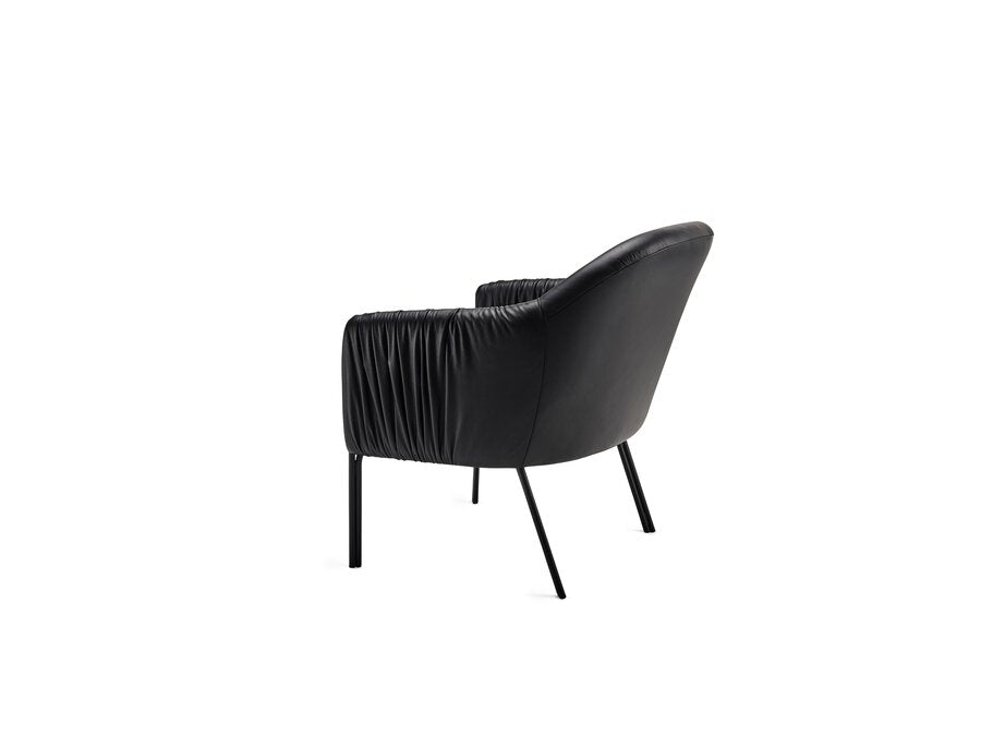 Celine Cocktail Chair in Black Leather