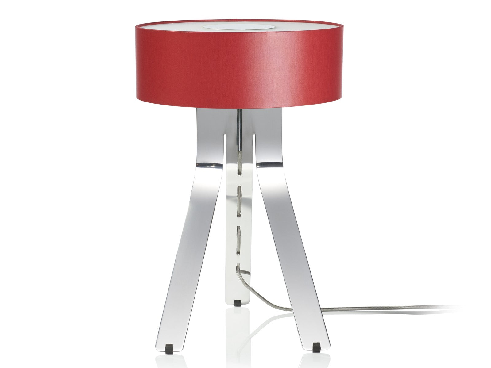 Fino Table Lamp with Ecru shade in red